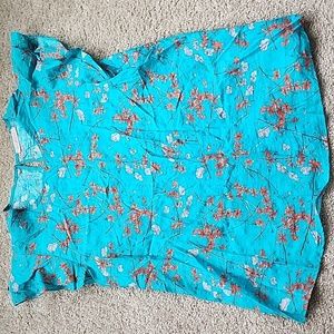 Ces Fenme Brand Short Ruffle Sleeve Top, Sz Large